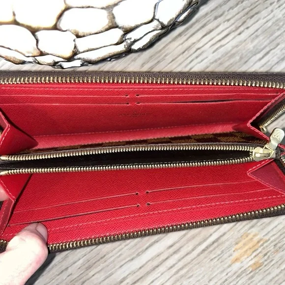 LOUIS VUITTON Damier Ebene Siena Tote & Matching Wallet Set Women's Purse - Picture 15 of 17